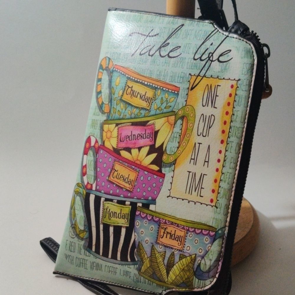 Afternoon High Tea "Take Life One Cup At A Time" Crossbody bag - Picture 7 of 11